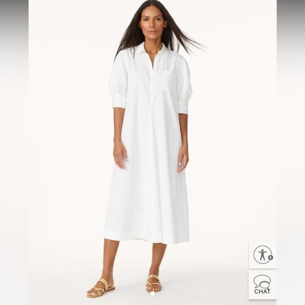 NWOT Unsubscribed sateen puff sleeve shirt dress
